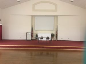 Front stage with Projection Screen